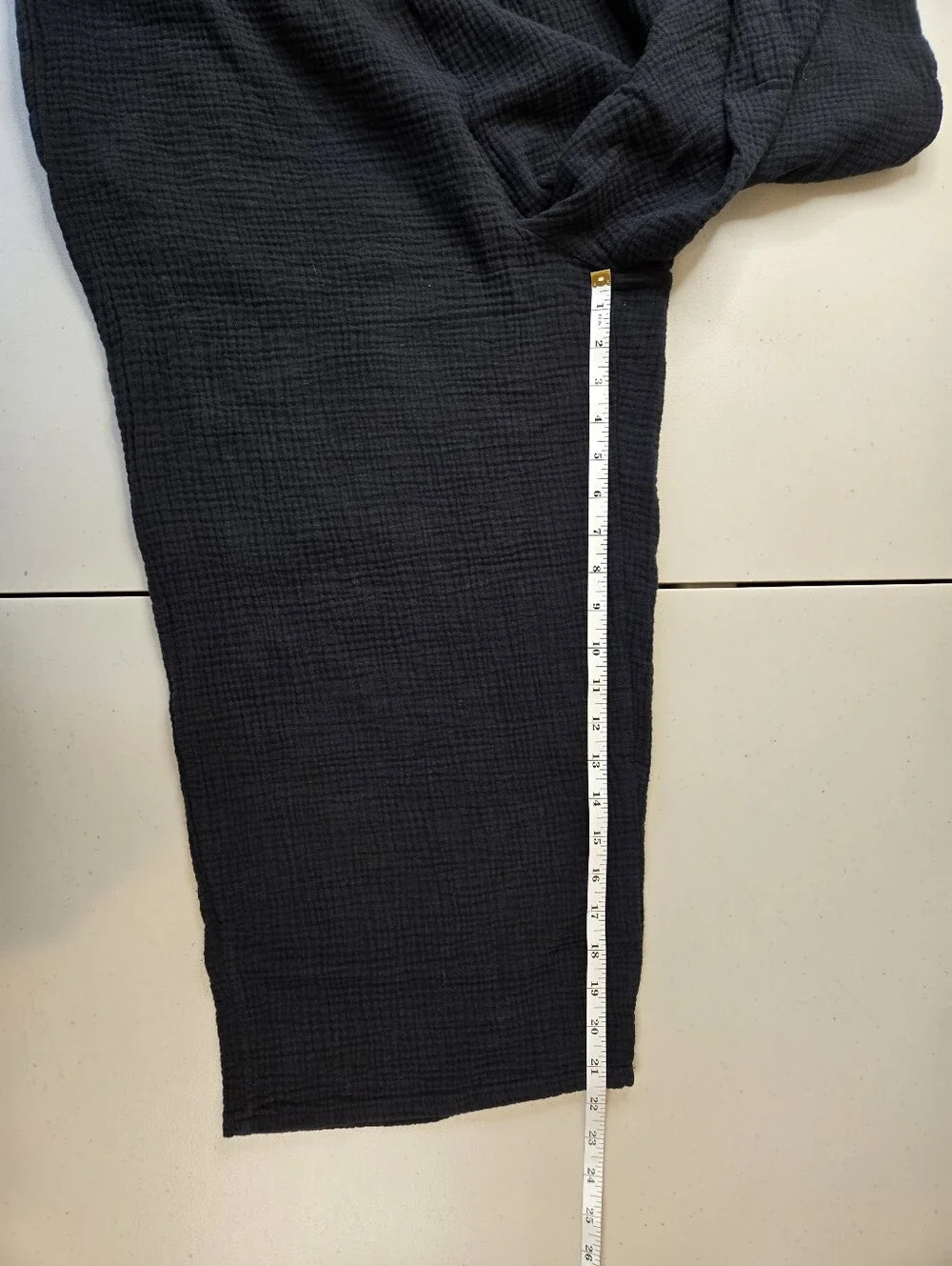 Jessica Simpson Cotton Gauze Cropped Lounge Pants Black Size XL